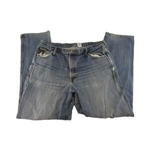 Cinch Up Men's White Label Relaxed Fit Medium Wash Distressed Jeans‎ 40x34